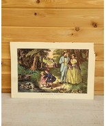 Vintage 1957 Currier &amp; Ives Lithograph A Summer Ramble Calendar May - $50.00