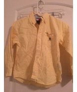 Tommy Hilfiger Boys Yellow Casual Button Up Long Sleeve Shirt Size 7  - $41.71