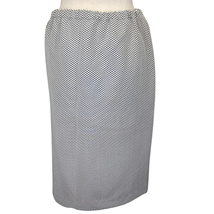 70s Vintage Classic Blue Elastic Stretch High Waist Pencil Skirt - $24.75
