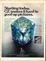 1968 GE General Electric Bluecoat Green Dots Flashcube Vintage Print Ad a4 - £19.22 GBP