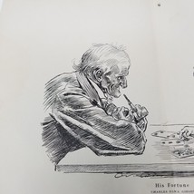 Vintage Charles Dana Gibson Illustration - &#39;His Fortune&#39; - Early 20th Century - £12.13 GBP
