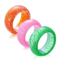 Women Size 7-11 Night Light Mens Luminous Ring Finger Ring Resin Glowing In The  - £11.72 GBP