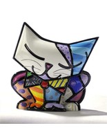 Romero Britto Mini Cat Sugar 3 Dimensional Figurine #331392 - £35.32 GBP