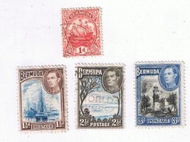 Stamps Bermuda George VI Lot Of 4 USED - $1.08