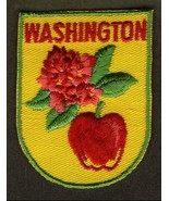 VINTAGE WASHINGTON STATE EMBROIDERED CLOTH SOUVENIR TRAVEL PATCH - $132.32 MXN