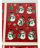 6 Vintage 1988 Hallmark SNOWMAN Christmas Holiday Winter Sticker Sheet S... - $17.59 CAD