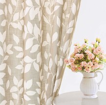 Treatmentex Leaf Semi Sheer Curtains For Living Room 84&quot; Length, Grommet Top - $44.99