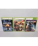 Mass Effect 1 + 2 + 3 - Xbox 360 - All 3 Games Complete Series Tested - $27.40 CAD