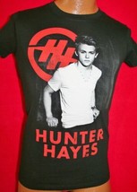 HUNTER HAYES HH Logo &amp; Photo Black Women&#39;s T-SHIRT M Country Music - £9.33 GBP