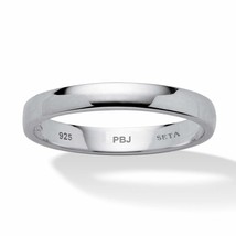 PalmBeach Jewelry .925 Sterling Silver Wedding Band Ring (2.5mm) - £25.34 GBP