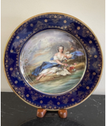 Royal Vienna Portrait of Henriette de France Hand Painted Porcelain Wall... - £464.40 GBP