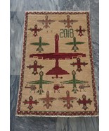 Boho Ivory 2x3 Afghan War Rug - Airplane Indoor Door Mat - $172.00