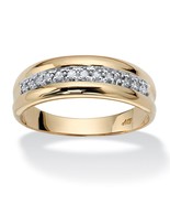 PalmBeach Jewelry 1/5 TCW Round Diamond Wedding Band in 10k Gold - £377.71 GBP