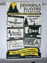 Door County Wisconsin Peninsula Players Poster Theater Shakespeare Neil Simon - £35.19 GBP