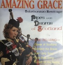 Amazing grace caledonian heritage Pipes &amp; Drums Cassette Scotland Scotdisc - $9.89