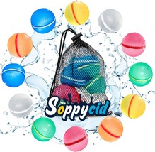  12PCS Reusable Water Balloons Pool Beach Toys for Kids Summer Fun Outdo - £55.48 GBP