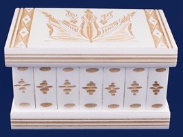 White Secret Hidden Wooden Diversion Safe Stash Box Storage w/ Large Compartment - £41.75 GBP