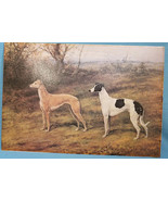 Greyhound Italian IG Dog Primitive Painting Wall Hanging  Unframed 16&quot;X11&quot; - £22.71 GBP