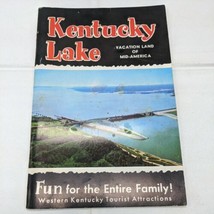 Vintage Kentucky Lake Vacation Land Of Mid-America Tourist Attractions Map - £16.70 GBP