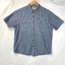 Woolrich Shirt Adult Large Chambray Denim Casual Preppy Cotton Button Up... - $21.97