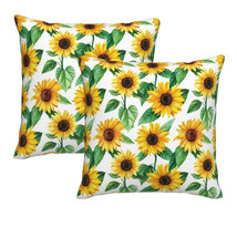 Decorative Sunflower throw pillow cover floral pillow cases square 18X18... - £12.75 GBP