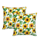 Decorative Sunflower throw pillow cover floral pillow cases square 18X18... - $15.99