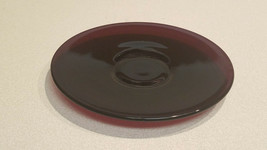 Vintage Dark Amethyst Purple Glass Spotted Center Surround 6&quot; Saucer - £9.58 GBP