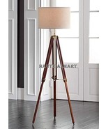 Designer&#39;s Cherry Finish Wood Tripod Floor Lamp Stand - £157.70 GBP