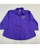 Las Olas LSU Tiger Shirt Women&#39;s Sz XL Button Up Shirt Y2K Vintage Embro... - $19.79