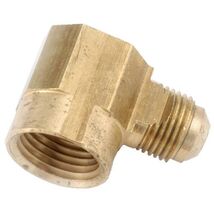 Anderson Metals 1/4 in. Flare Elbow 1/4 in. D FIP Brass 90 Degree Elbow - $7.95