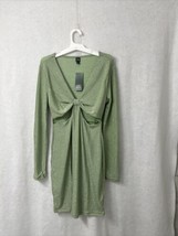 Women&#39;s Long Sleeve Cut Out Lurex Bodycon Dress - Wild Fable™ Sage Green... - £5.81 GBP