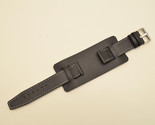  Black wide Bikers Leather Watch Band strap Buckle Punk Rock Skaters cuff  - $21.95