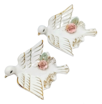 2 x VTG Porcelain Love Birds Trinket Trays w/Gold Detailing Made in Japa... - $14.50