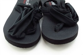 SKECHERS Sz 7 M Black Slingback Fabric Women Sandals - £15.78 GBP