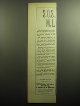 1958 Merrill Lynch Ad - S.O.S. M.L. - £14.77 GBP