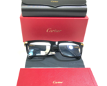 Cartier Eyeglasses Frames CT0420O 005 XL Polished Black Gold Rectangle 5... - £563.82 GBP