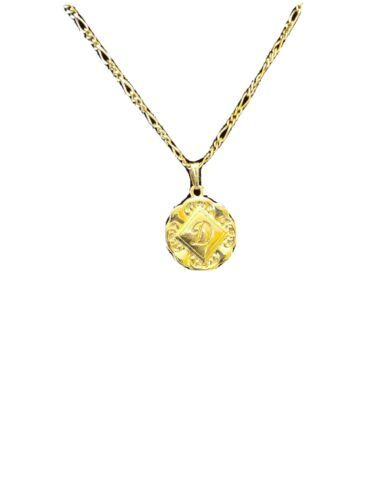 Avon  Initial D Gold-tone Pendant Necklace long Length 32" reversible pendant - $12.19