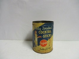 Vintage Hygrade Tasty Toasted Cocktail Sticks General Store Advertising Tin - £17.98 GBP
