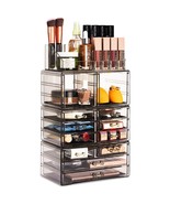 Sorbus Large Clear Makeup Organizer, Detachable Multi Drawer Cosmetic Di... - £57.98 GBP