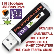 3-in-1 Boot Usb Drive Discreete Linux, Kodachi,Tails Hide Your Internet &quot;Usage&quot;! - £11.09 GBP