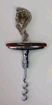 VTG Art Hand Blown Glass Top Corkscrew Bottle Barware Collectible Retro Rare - $24.18