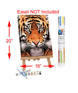 Adult Paint By Numbers Acrylic Set Tiger Face 16x20&quot; Winnies Picks - $37.62