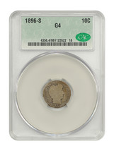 1896-S 10C CACG G04 - $178.24