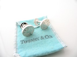 Tiffany &amp; Co 1837 Cufflinks Cuff Links Silver Pouch Man Husband Gift Classic - £193.70 GBP