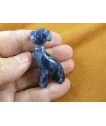(Y-GIR-ST-559) blue GIRAFFE giraffes stone carving FIGURINE gemstone gir... - $19.66 CAD
