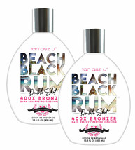 2 Bottles Double Shot Beach Black Rum Tanning Lotion 400X Bronzer by Tan Asz U - £36.20 GBP