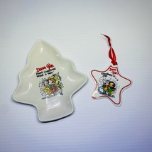 Dear God Kids Every Christmas Need A Tree Shaped Candy Dish &amp; Love Star Ornament - £17.40 GBP