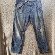 Hugo Boss Jeans Mens Dark Blue Maine Zip Fly Regular Fit (36x30) Missing SZ Tag - £17.70 GBP