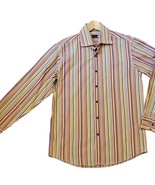 Paul Smith Stripes Men Dress Shirt Multi Color Long Sleeves - $919.55 MXN