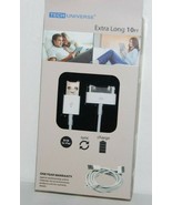 Tech Universe Charge + Sync Cable White 10 Ft NEW - $3.68